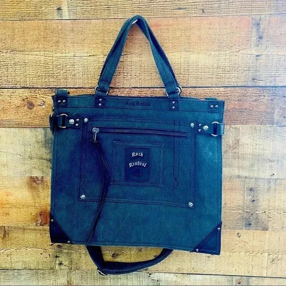NWOT Rock Revival Unisex Canvas Tote - Picture 2 of 8